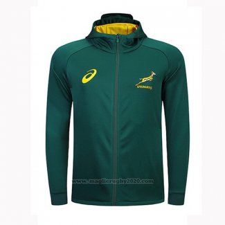 Giacca Con Cappuccio Sud Africa Springbok Rugby 2018-2019 Verde