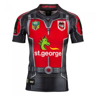 Maglia St. George Illawarra Dragons Ant Man Marvel Rugby 2017 Grigio Rosso