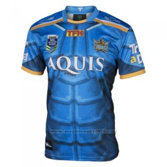 Maglia Gold Coast Titans Rugby 9s 2017 Blu