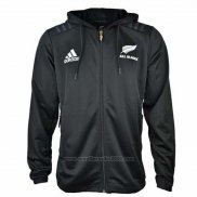 Giacca Con Cappuccio Nuova Zelanda All Blacks Rugby 2018-2019 Nero01